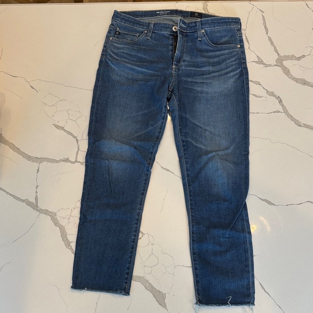 AG Adriano Goldschmied Dark Blue Ankle Jeans